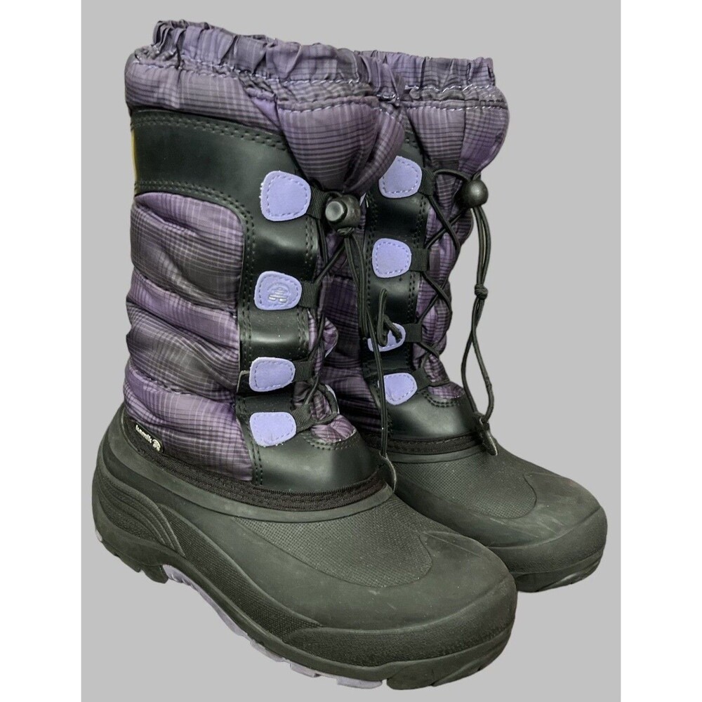 Kamik Girls Winter Snow Boots Size 5 Moon Racer Purple Waterproof Insulated